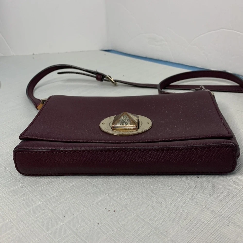 KATE SPADE Newbury Lane Sally Crossbody leather bag mulled wine